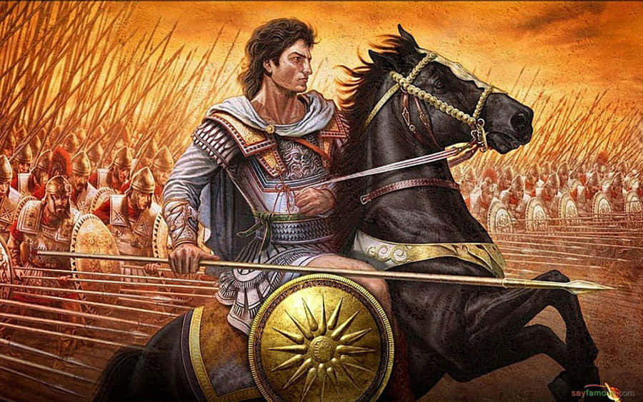 Alexander Leading A Tremendous Army Wallpaper