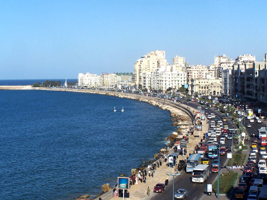 Alexandria Corniche In Egypt Wallpaper