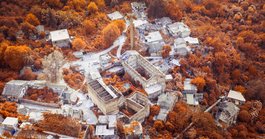Algeria Gray And White Ruins Wallpaper