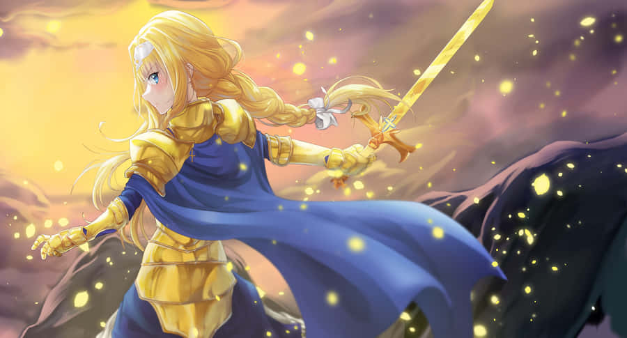 Alicization Adventure - Alice Zuberg In Her Integrity Knight Armor Wallpaper