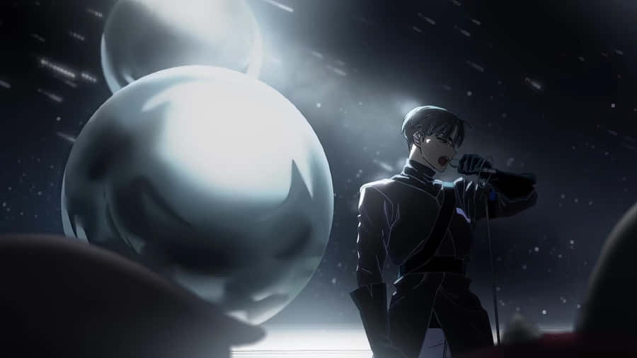 Alien Stage Futuristic Performance Wallpaper