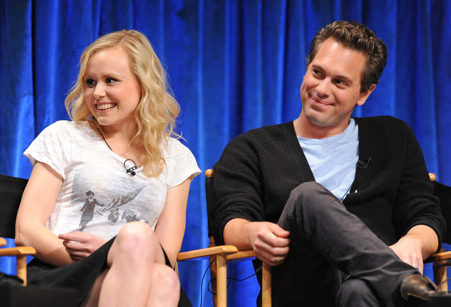 Alison Pill - Elegant In Black And White Wallpaper