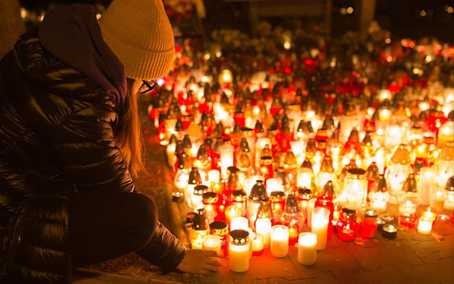 All Souls Day Candle Vigil Wallpaper
