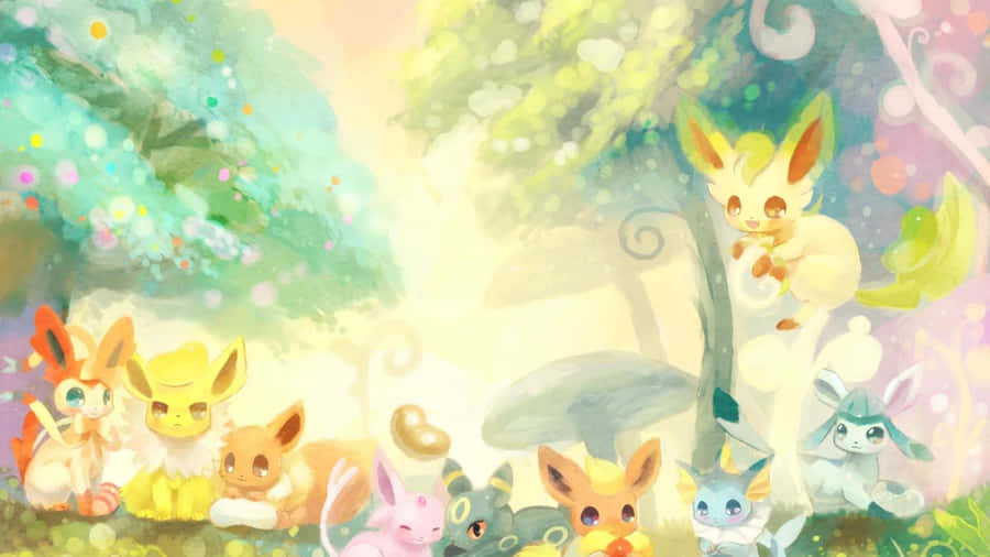 All The Different Eevee Evolutions Wallpaper