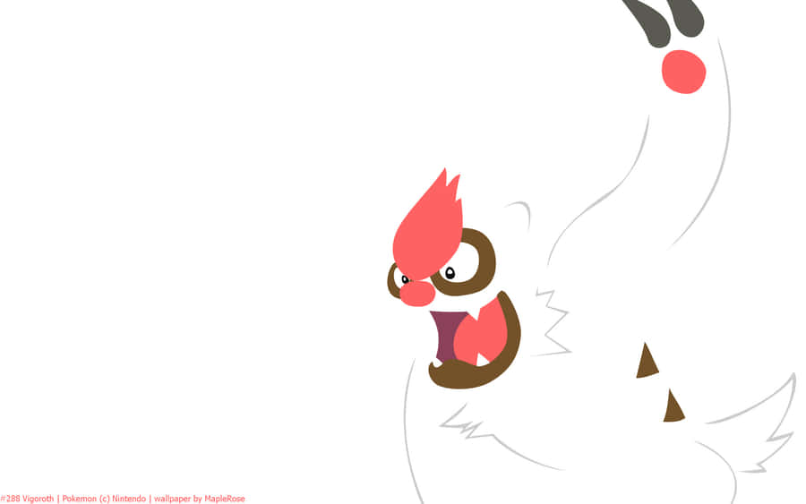 All-white Vigoroth Wallpaper