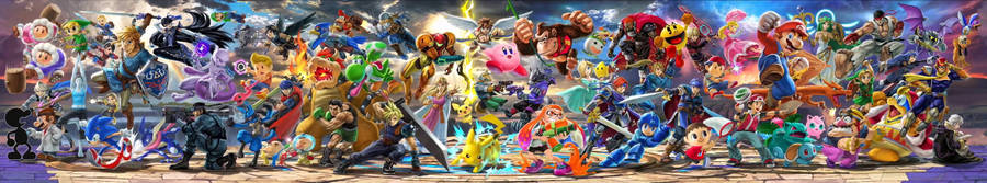 All Your Favourite Heroes Unite In Super Smash Bros Ultimate Wallpaper