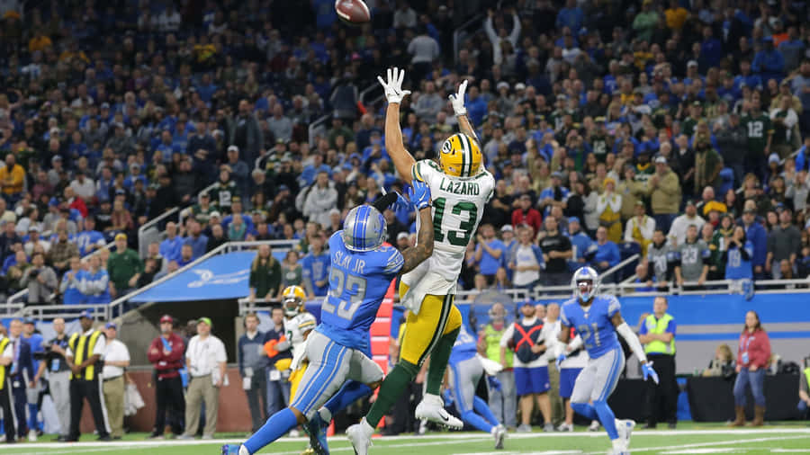 Allen Lazard Catching Football Wallpaper