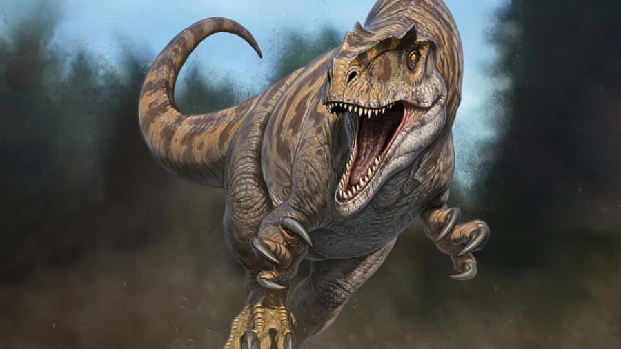 Allosaurus In Action Wallpaper