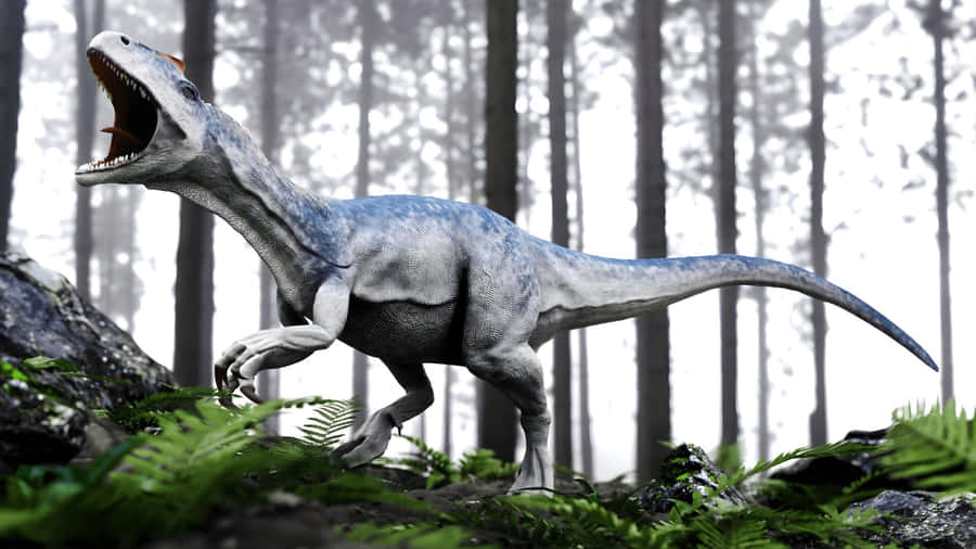 Allosaurus In Forest Habitat Wallpaper
