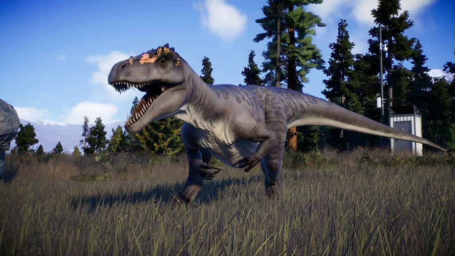Allosaurus In Natural Habitat Wallpaper