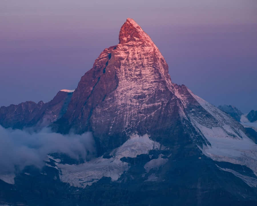 Alpenglowon Mountain Peak Wallpaper