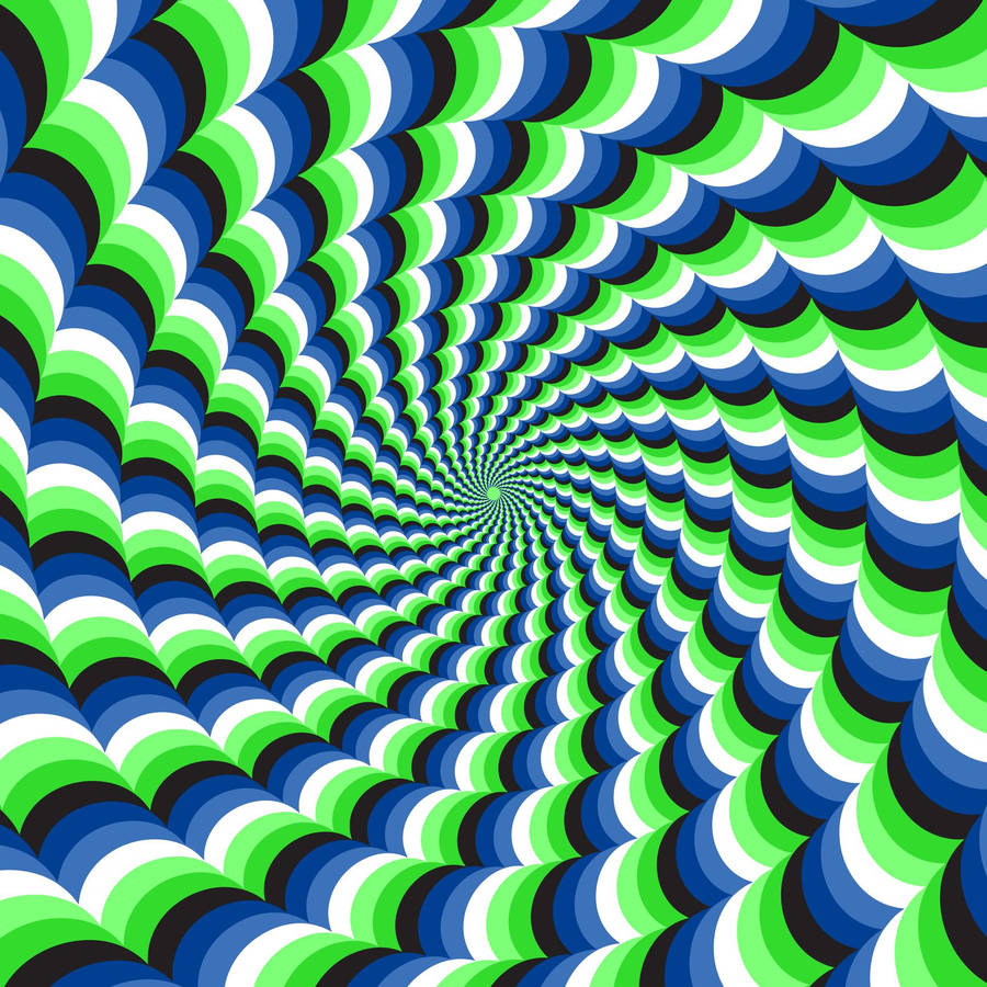 Ambiguous Spinning Blue And Green Vortex Wallpaper