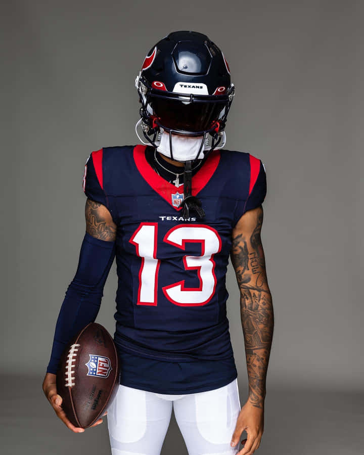 American Football Player Portrait Number13 Wallpaper