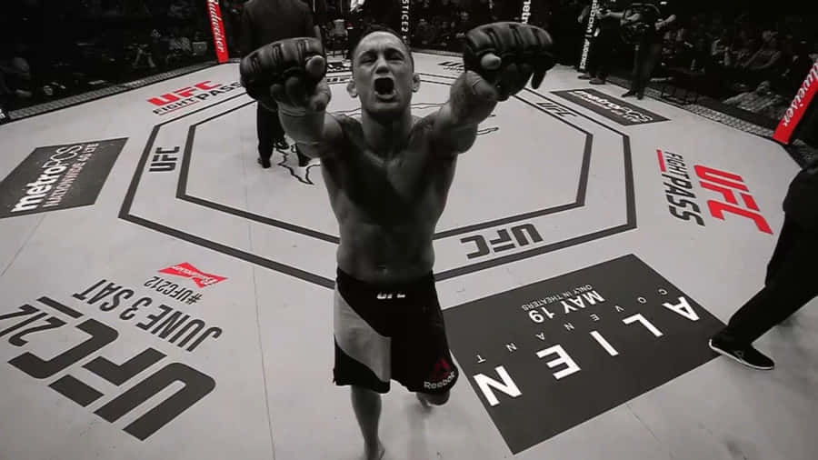 American Mixed Martial Artist Frankie Edgar High Angle Shot Wallpaper