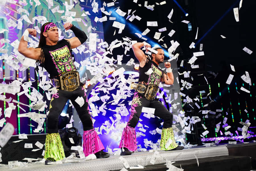 American Professional Wrestlers Nick And Matt Jackson Aew Dynamite Wallpaper