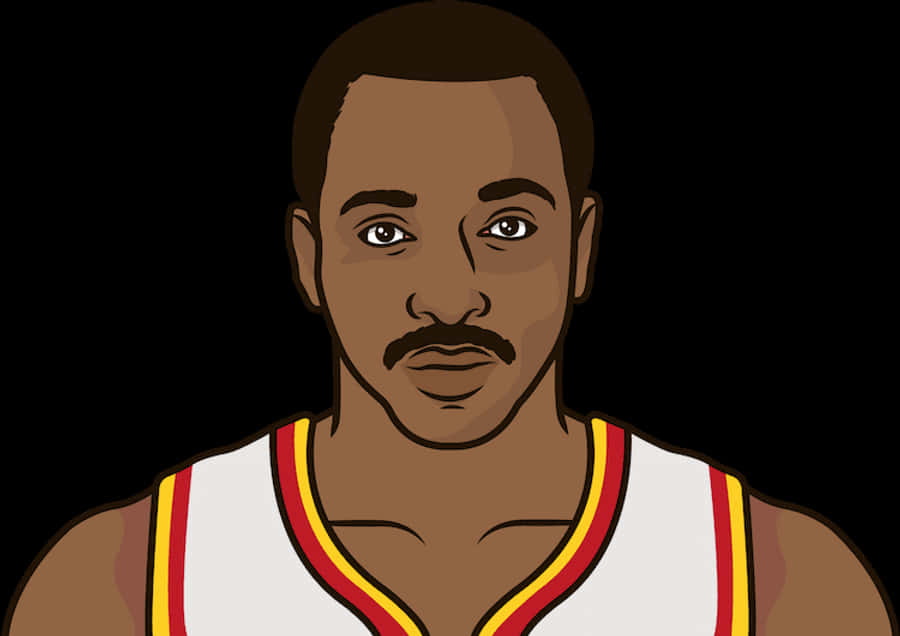 American Star Athlete Moses Malone Animation Wallpaper