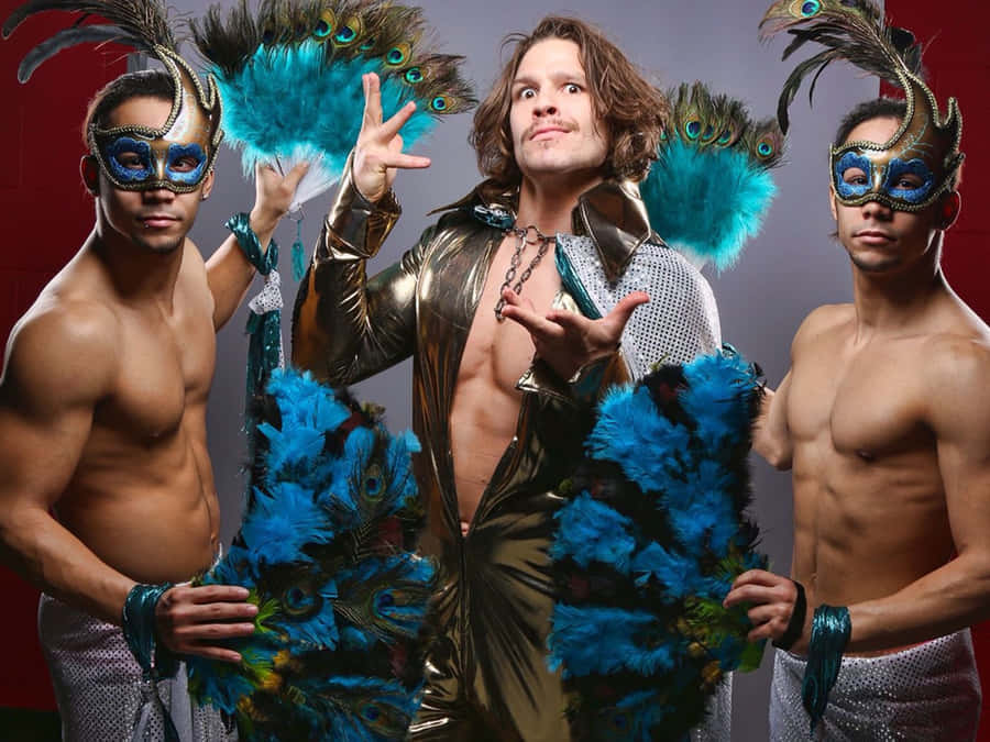 American Wrestling Champion Dalton Castle With The Boys Roh Photograph Wallpaper
