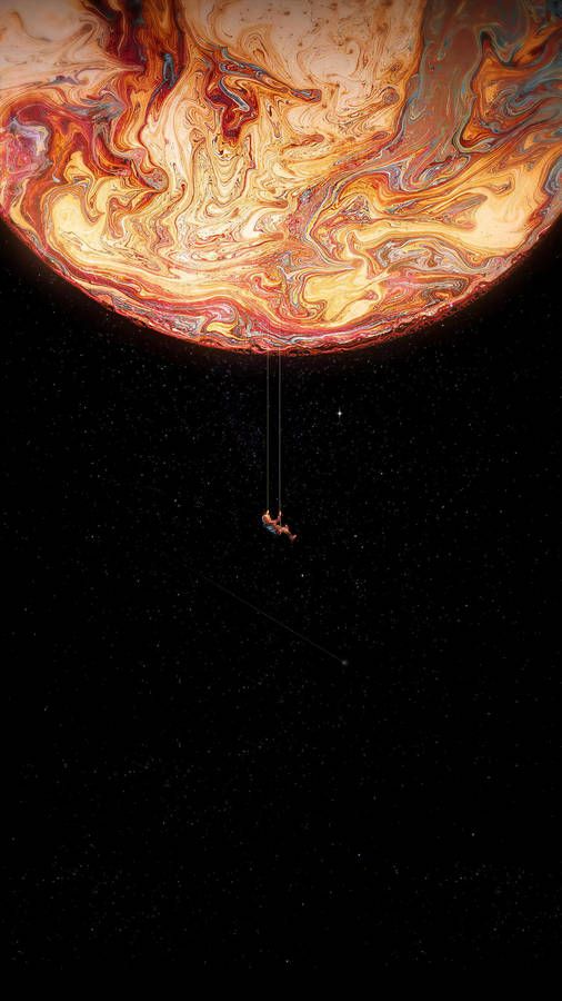 Amoled Android Fantasy Planet Wallpaper