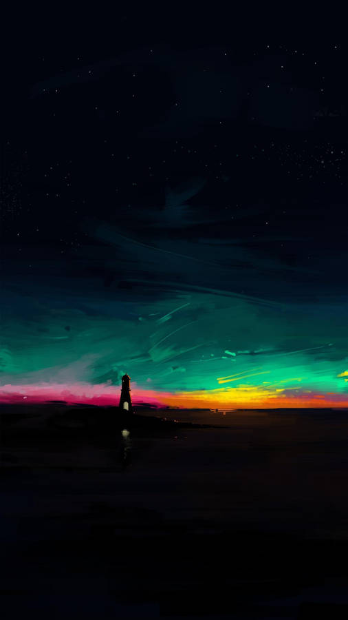 Amoled Colorful Sky Wallpaper