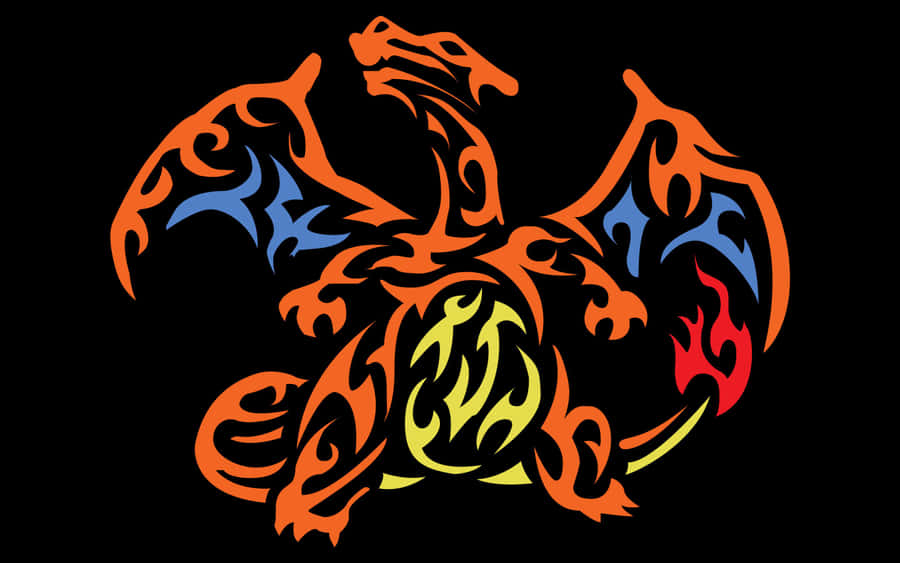 An Action-packed Image Of The Legendary Fire/flying Type Pokemon And Gen 1 Icon Charizard. Wallpaper