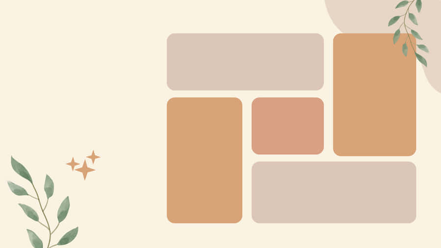 An Adorable Earth-tone Desktop Organizer Brightening Up The Workspace Wallpaper