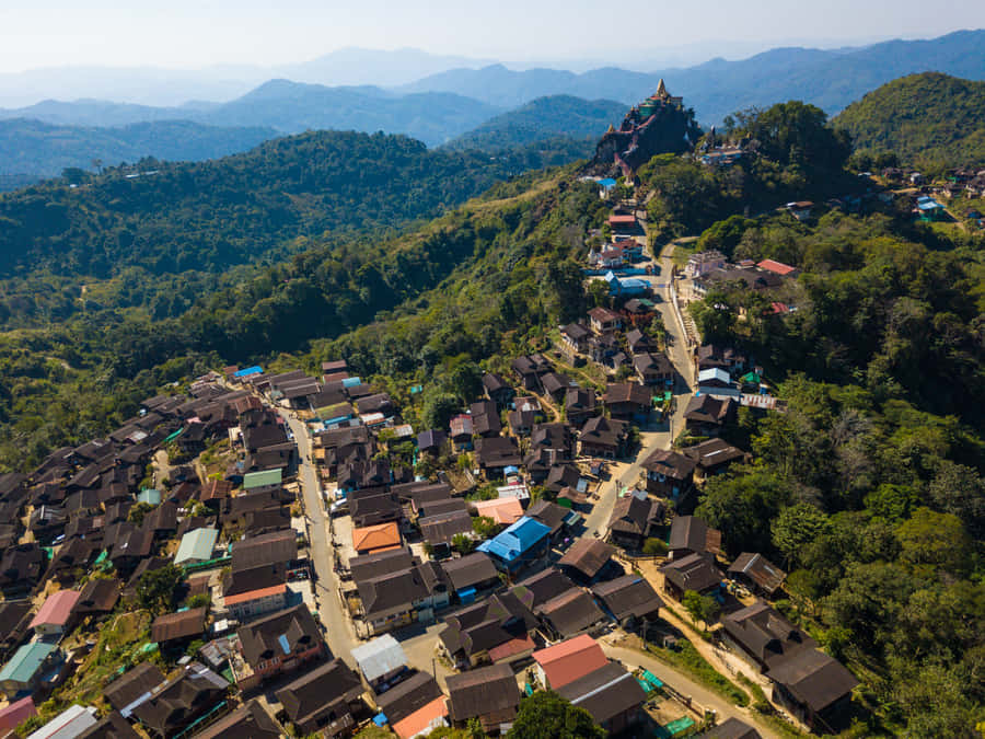 An Aerial View Of Shwebo In Mandalay Wallpaper