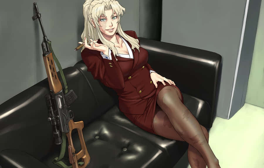 An Artist Playing Balalaika Wallpaper