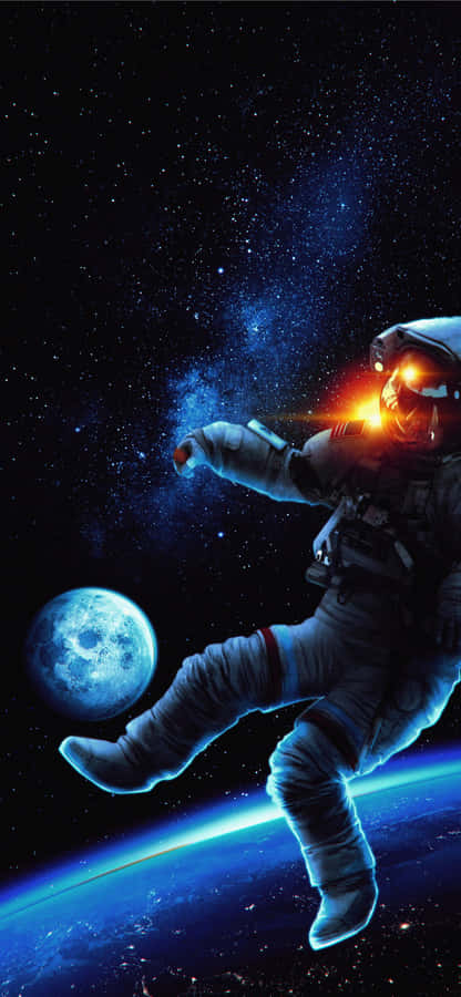 An Astronaut Showcases Their Bravery, Courage And Ambition In Space Wallpaper