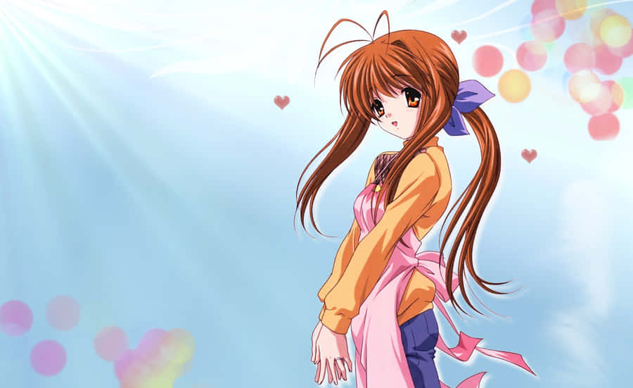 An Enchanting Image Of Sanae Furukawa From Clannad Wallpaper