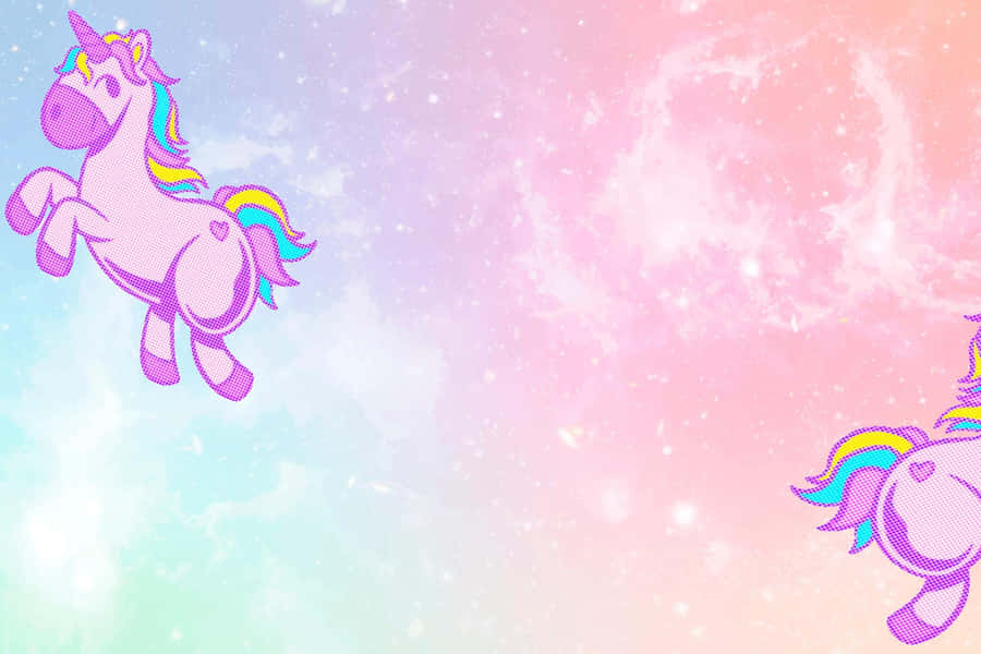 An Enchanting Pastel Unicorn Basks In The Sunlight. Wallpaper