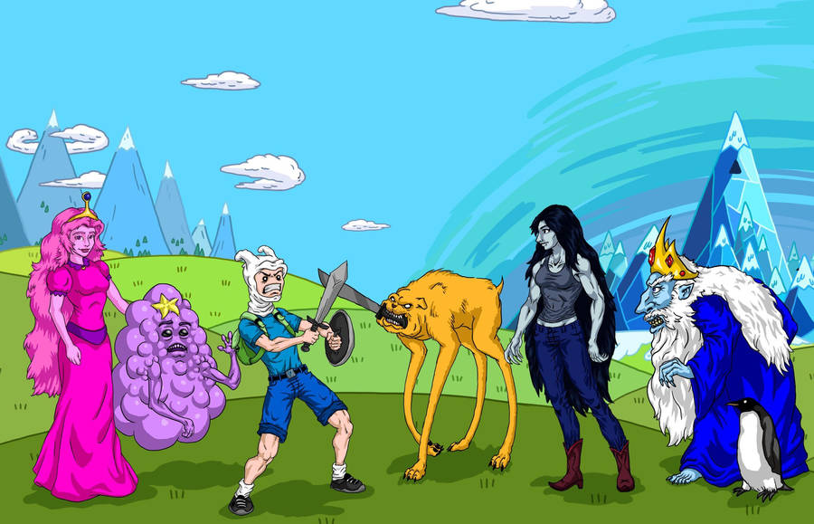 An Epic Adventure With Finn And Jake Wallpaper
