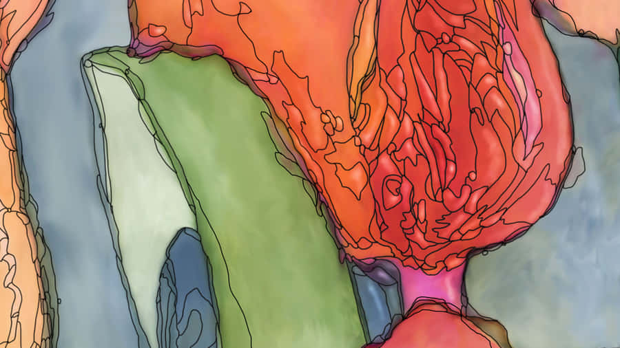 An Explosive Sunset Over The Ocean Wallpaper