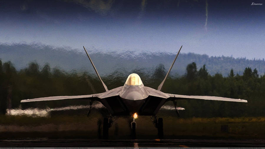 An Exquisite Display Of Power - F-22 Raptor Jet Fighter Wallpaper