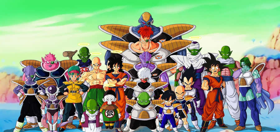 An Iconic Cast Of Dragon Ball Characters Wallpaper