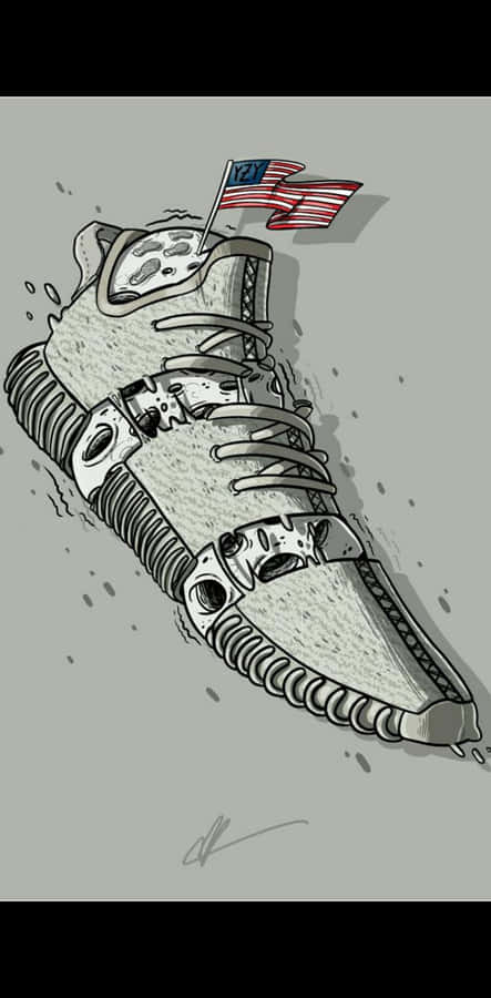 An Iconic Yeezy Sneaker Design. Wallpaper