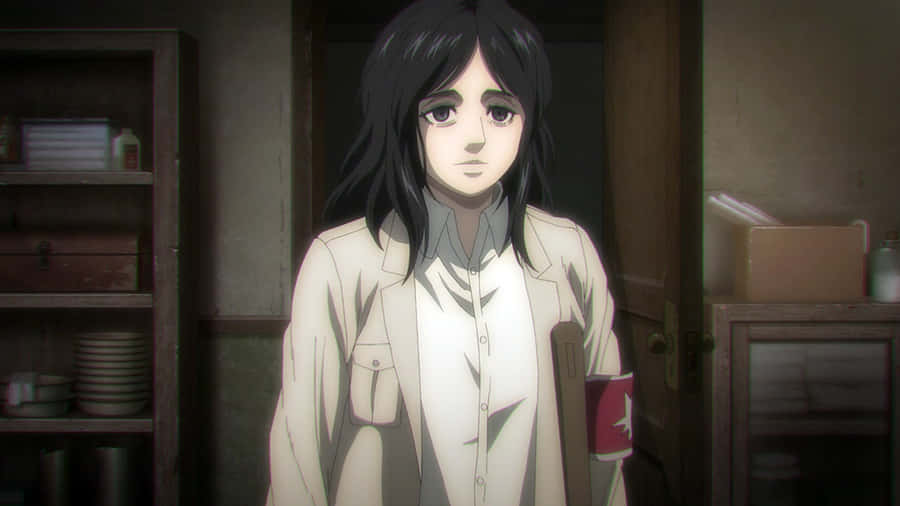 An Illustration Of Pieck Finger, The Protagonist Of Attack On Titan. Wallpaper