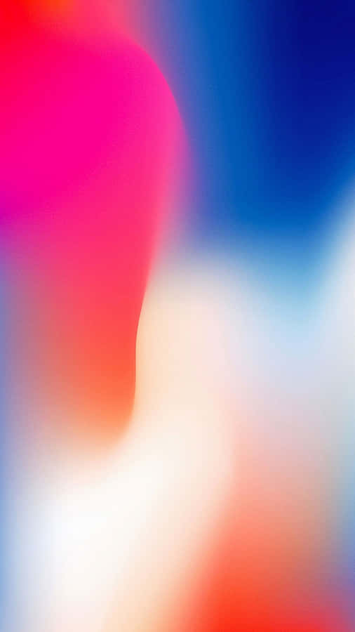 An Iphone X With A Colorful Background Wallpaper