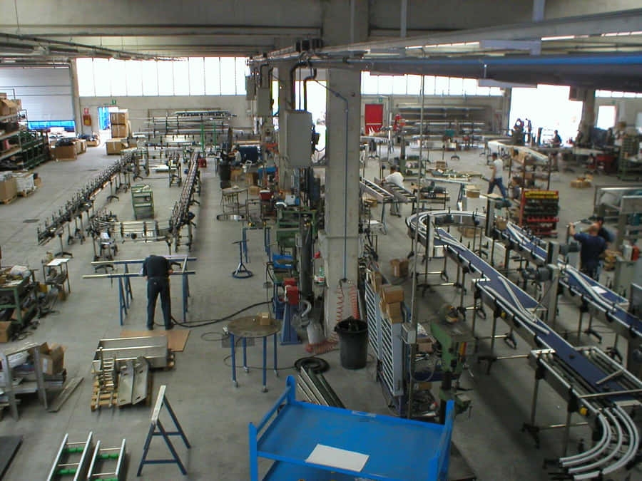 An Up Close View Of Manufacturing Components Wallpaper