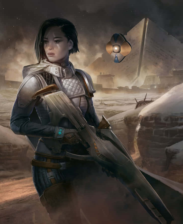 Ana Bray In Her Typical Combat Gear, Ready For Action. Wallpaper