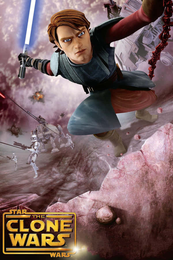 Anakin Skywalker Clone Wars Action Wallpaper