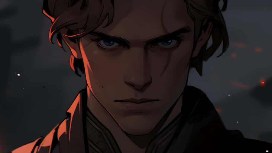 Anakin Skywalker Intense Gaze Wallpaper
