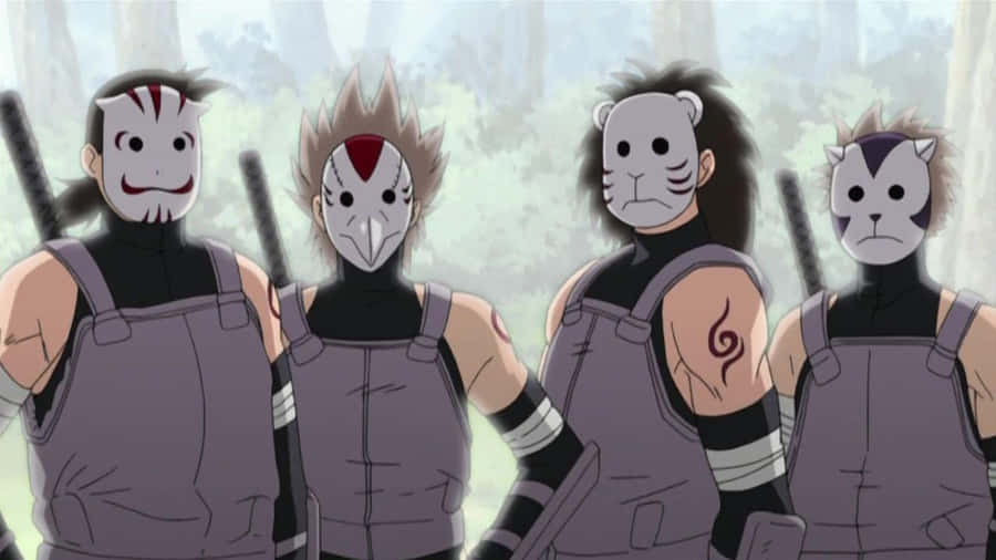 Anbu Black Ops Agents Ready For An Intense Mission Wallpaper