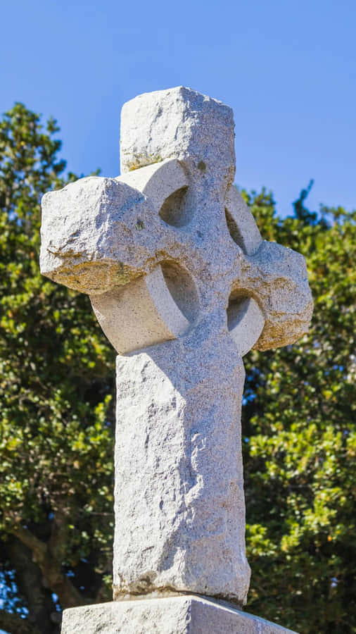 Ancient Celtic Cross Stone Wallpaper