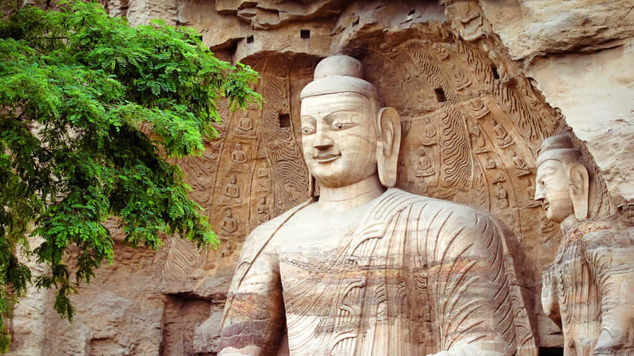 Ancient Chinese Buddhist Statues Wallpaper