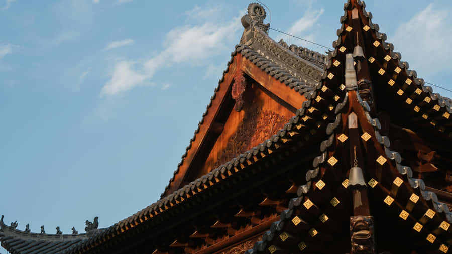 Ancient Chinese Roof Architecture Wallpaper