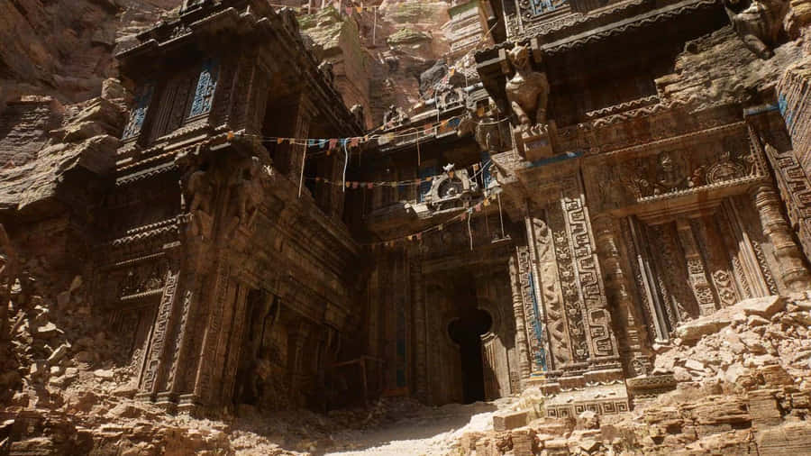 Ancient Temple Environment Unreal Engine 5 Wallpaper