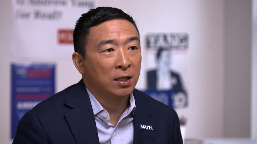 Andrew Yang Close-up Wallpaper