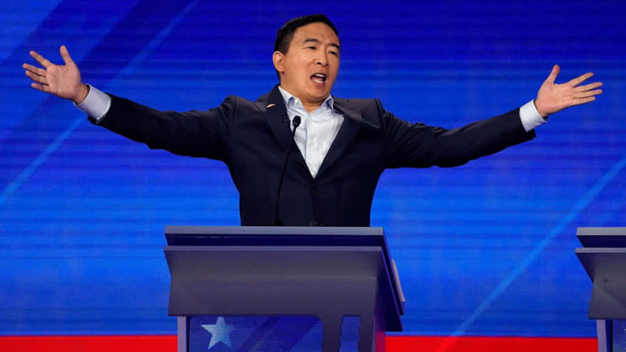 Andrew Yang Debater Wallpaper