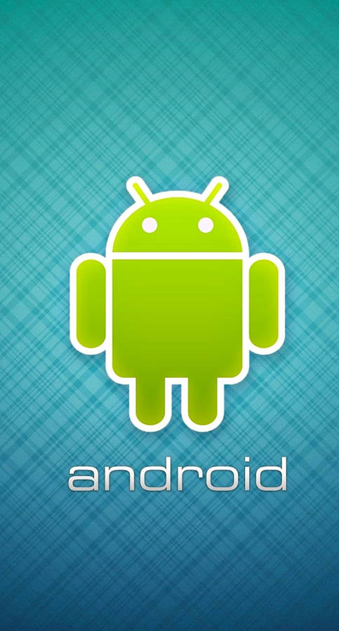 Android Logo On A Blue Background Wallpaper