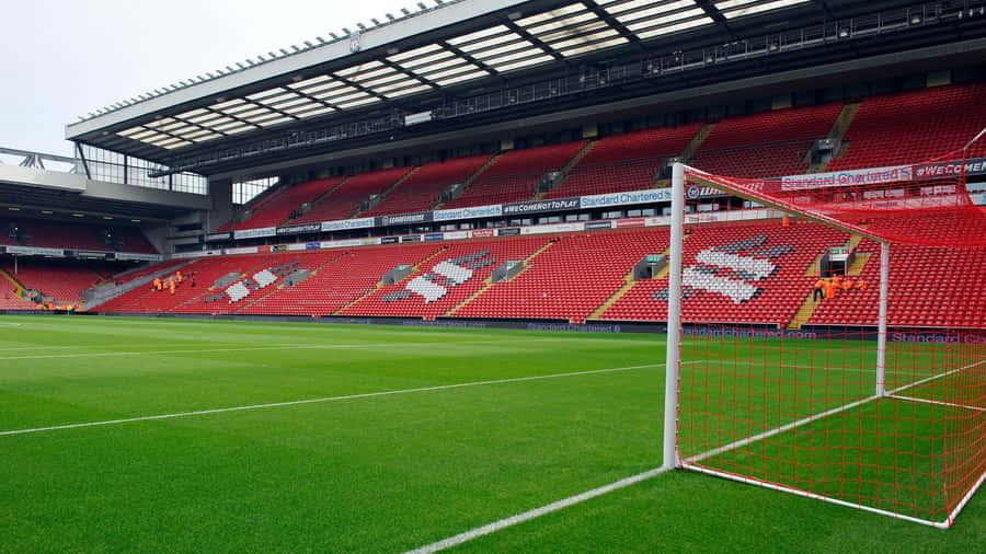 Anfield Stadium Interior View Wallpaper